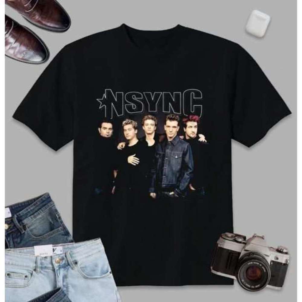 Nsync Band Black T Shirt